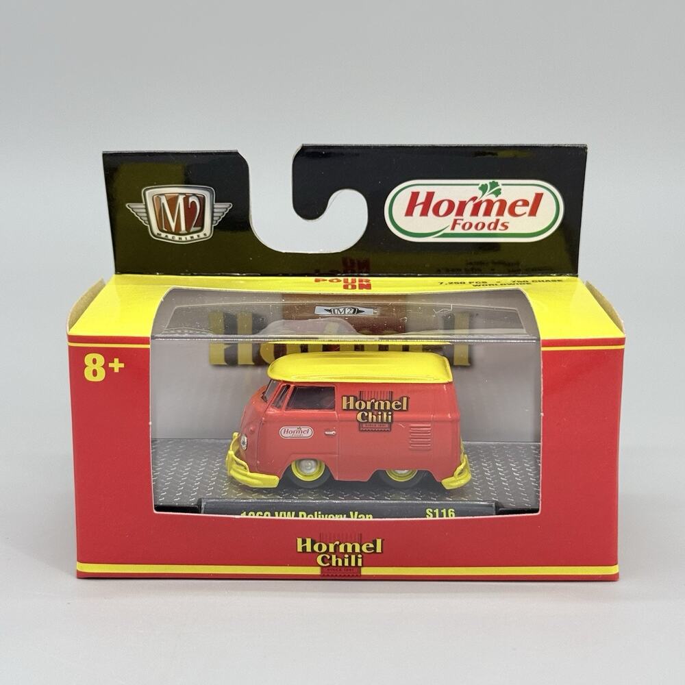 M2 Machines Hormel Chili 1960 Volkswagen Delivery Van S116 Red Yellow Diecast